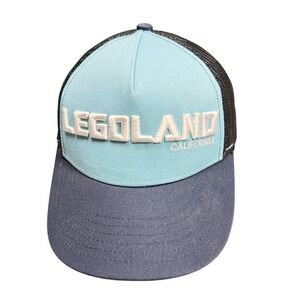Legoland California Trucker Hat Youth Blue Navy Black Mesh Snapback Baseball Cap